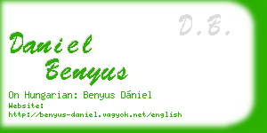 daniel benyus business card
