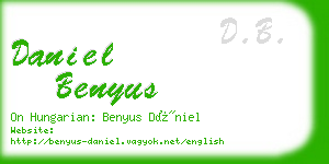 daniel benyus business card